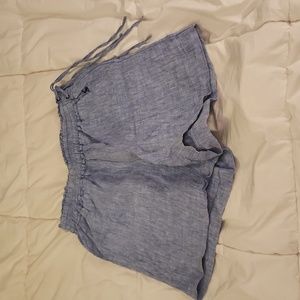 Joules blue linen shorts